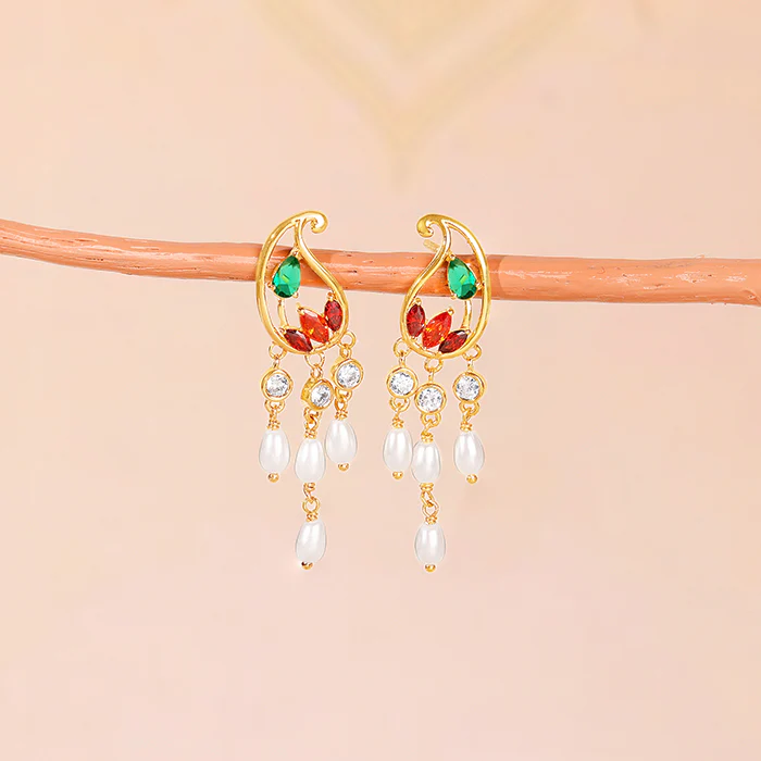 Golden Parvati Earrings - Image 2