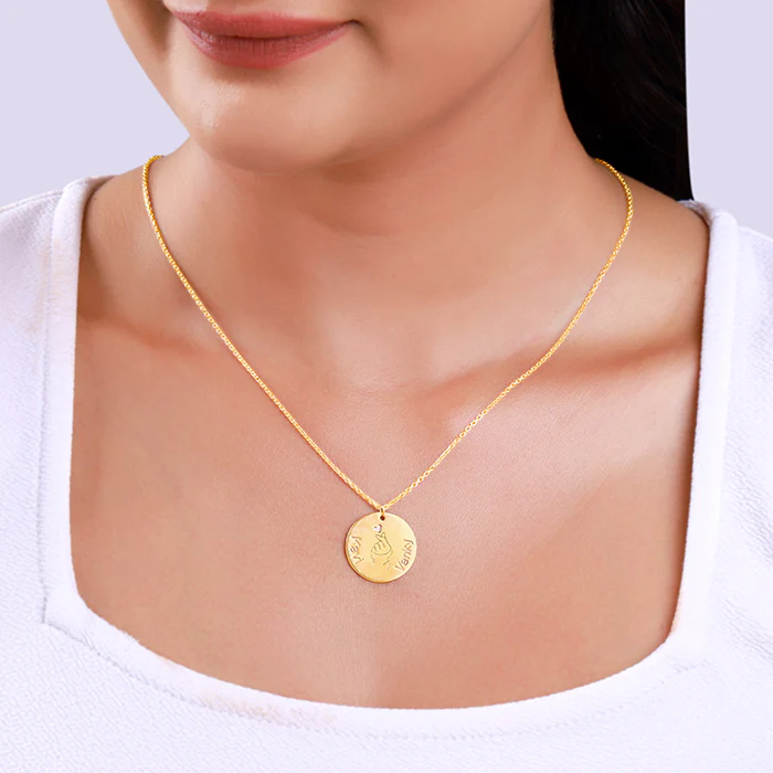 Golden Personalised Coin Pendant - Image 3