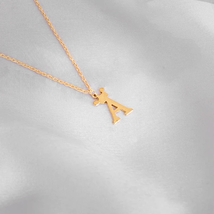 Golden Personalised Crown Initial Pendant - Image 2