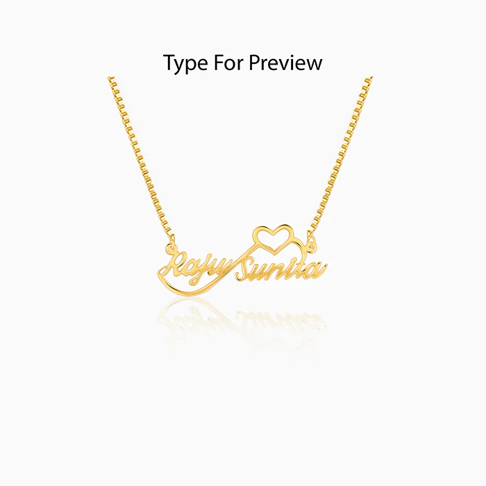 Golden Personalised Infinite Love Pendant - Image 2