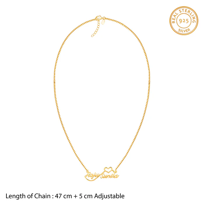 Golden Personalised Infinite Love Pendant - Image 8