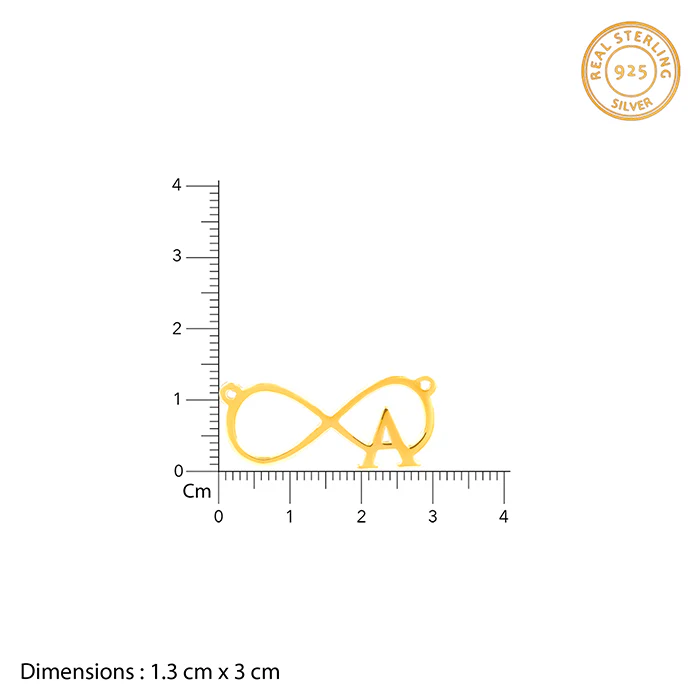 Golden Personalised Infinity Initial Necklace - Image 4
