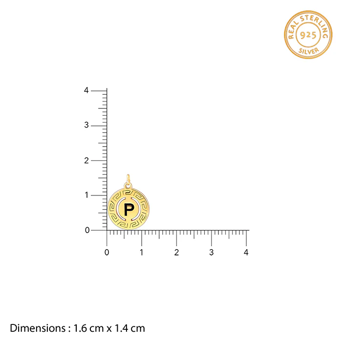 Golden Personalised Initial Grace Pendant with Link Chain - Image 5