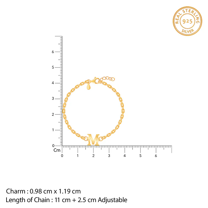 Golden Personalised Initial Kids Bracelet (0 - 2 Years) - Image 4