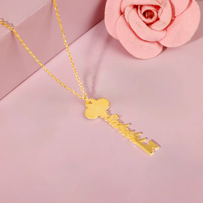 Golden Personalised Key Pendant - Image 2