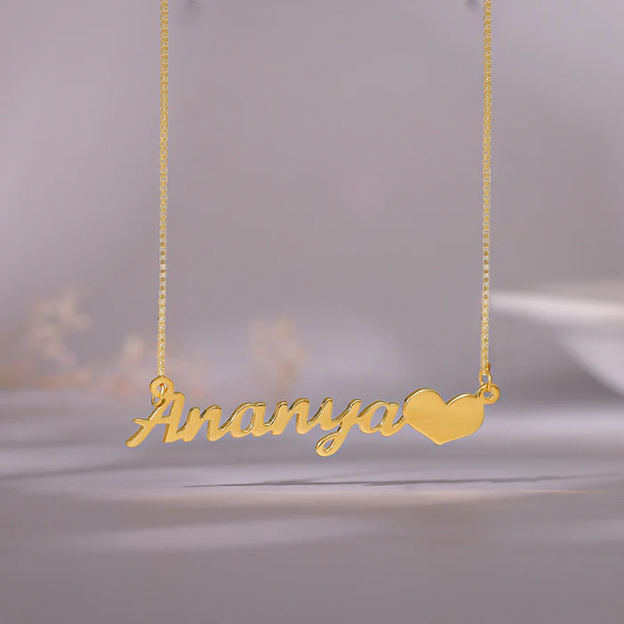 Golden Personalised Love Pendant - Image 3