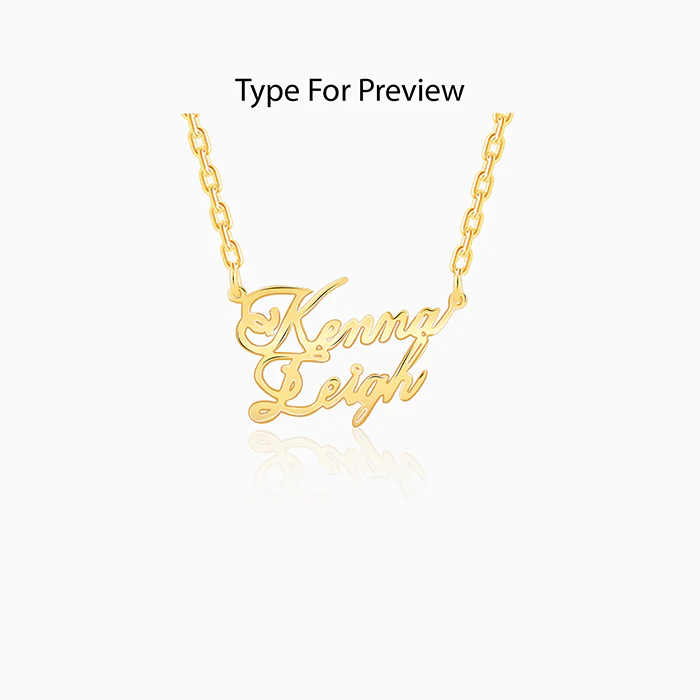 Golden Personalised Perfect Match Pendant - Image 2