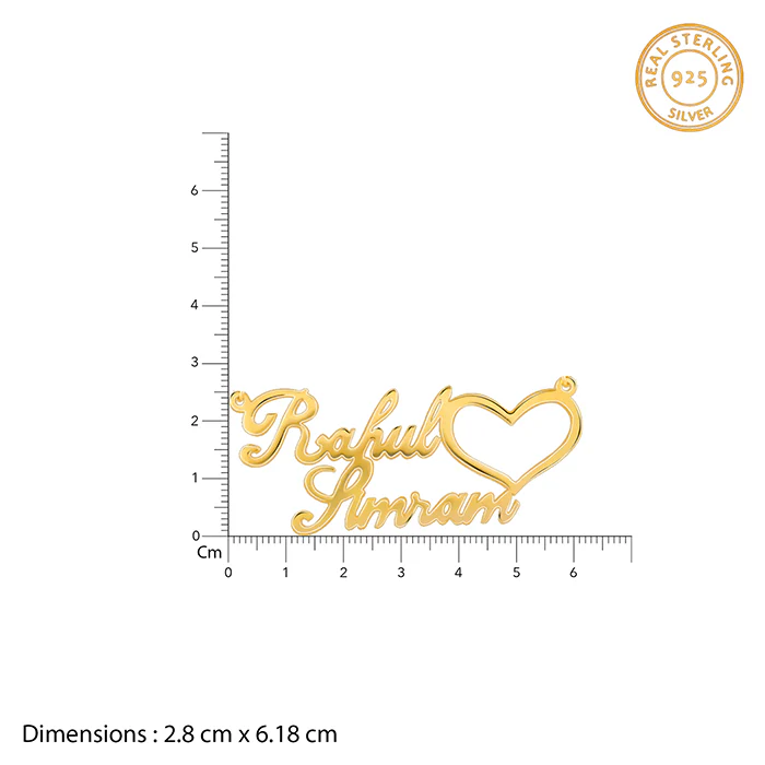 Golden Personalised Precious Sweetheart Pendant - Image 5