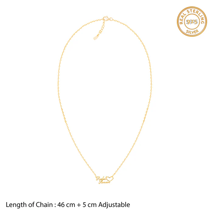 Golden Personalised Precious Sweetheart Pendant - Image 6