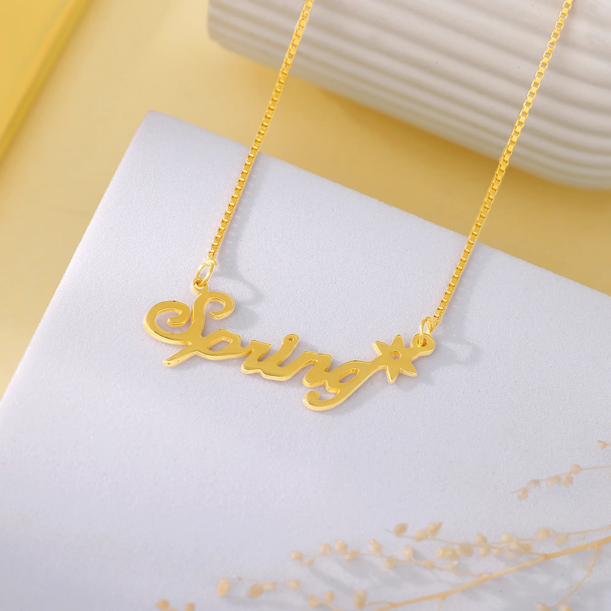 Golden Personalised Self Love Pendant - Image 3