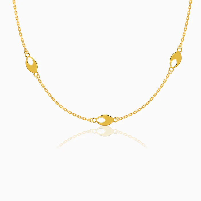 Golden Petal Link Necklace
