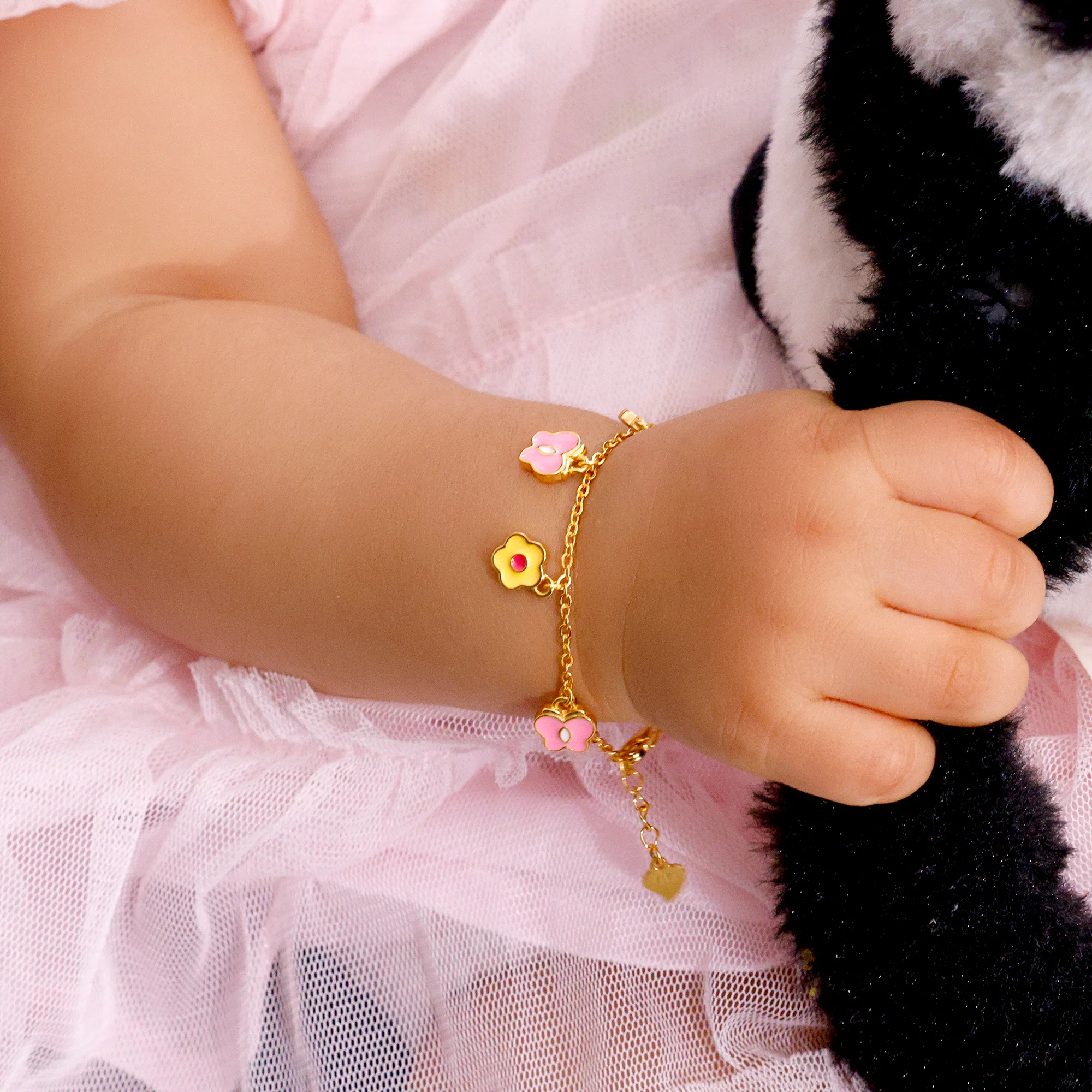 Golden Pookie Floral Kids Bracelet (0 - 2 Years) - Image 3