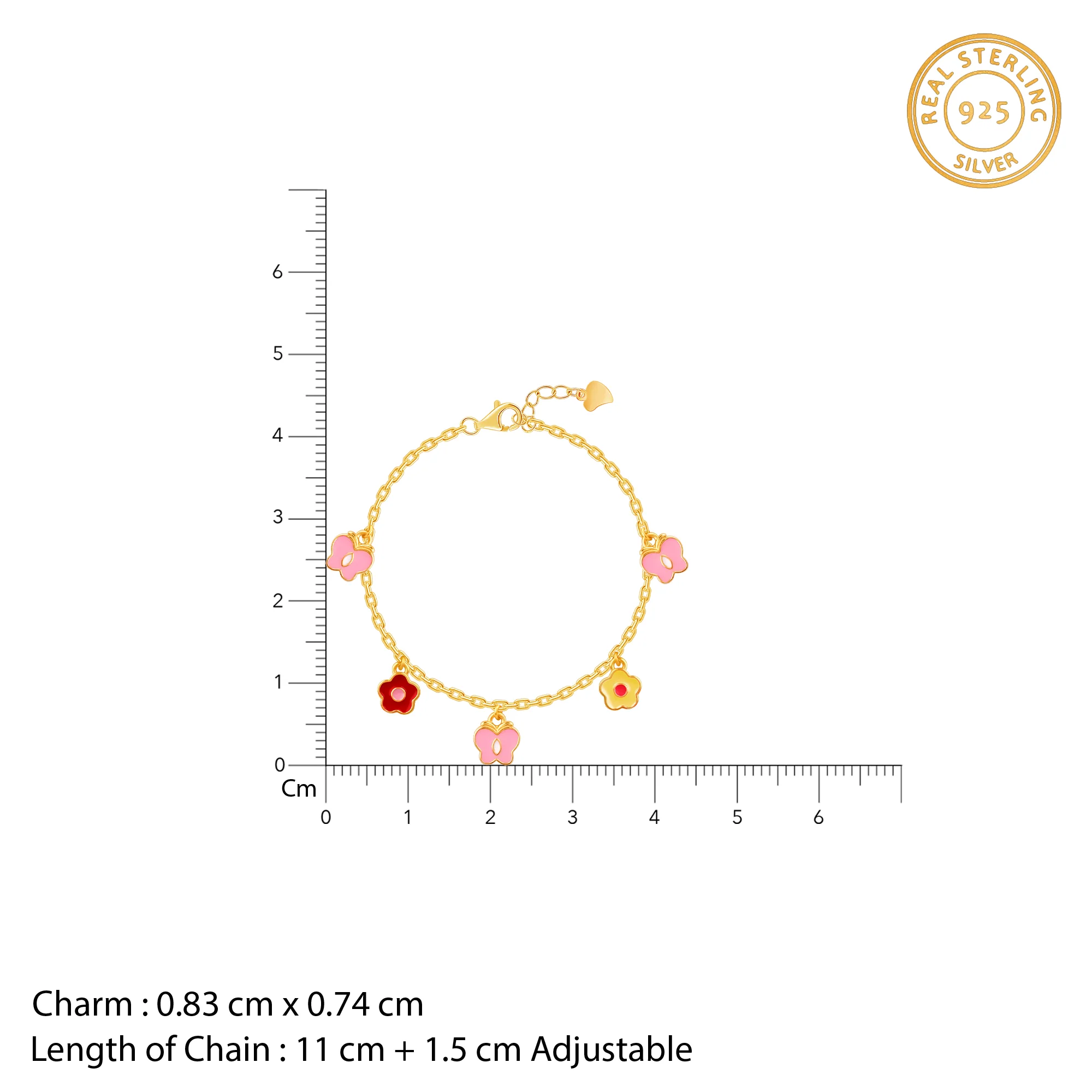 Golden Pookie Floral Kids Bracelet (0 - 2 Years) - Image 4