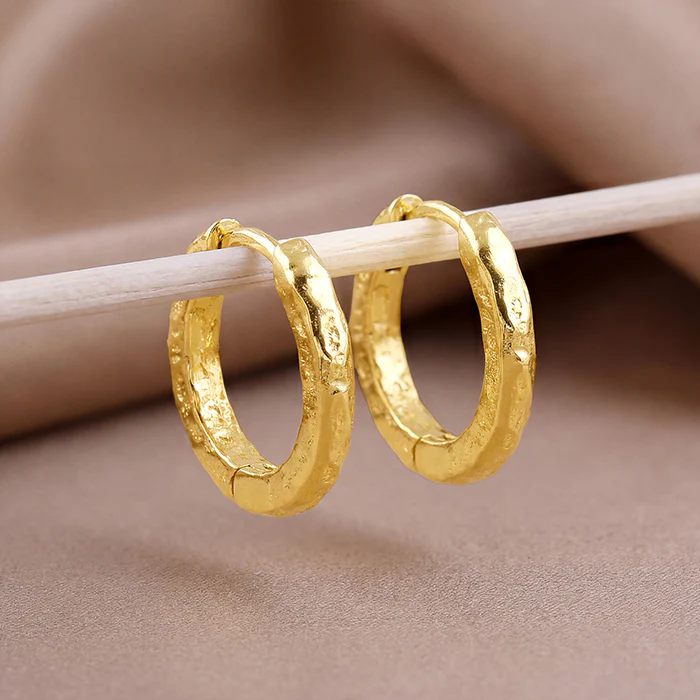 Golden Princess Hoop Earrings - Image 2