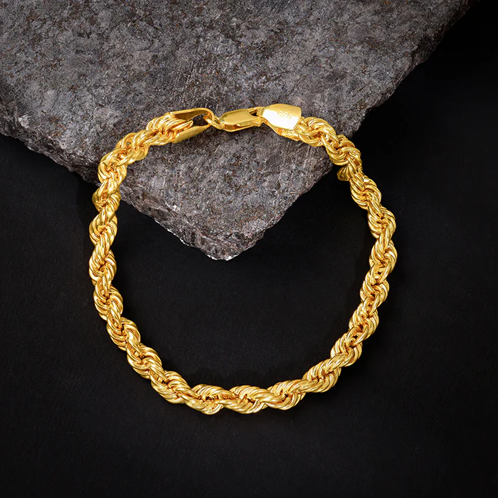 Golden Rope Bracelet For Him - Image 2