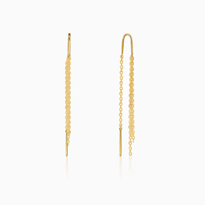 Golden Seriqo Nightshine Sui Dhaga Earrings
