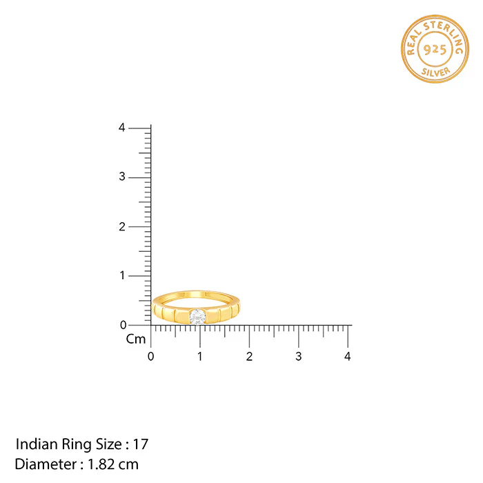 Golden Signature Stone Ring For Him - Image 5