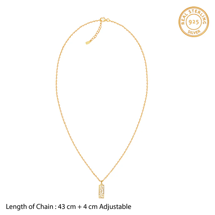 Golden Silk Circuit Pendant With Link Chain - Image 5