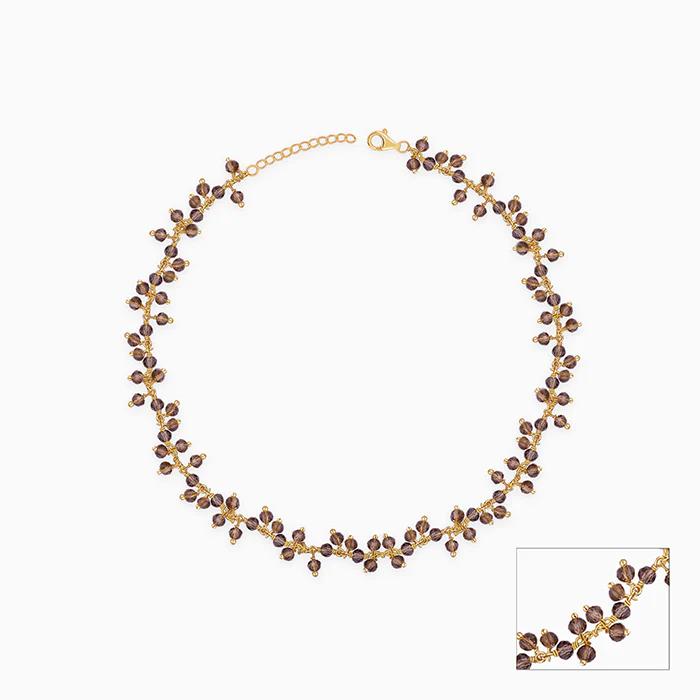 Golden Smoky Quartz Anklet - Image 3