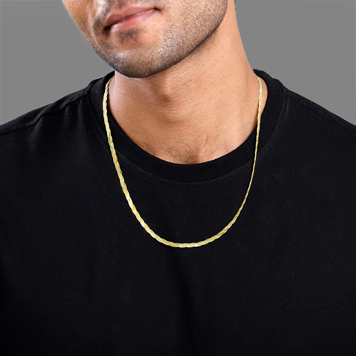 Golden Snake Chain For Him - Image 2