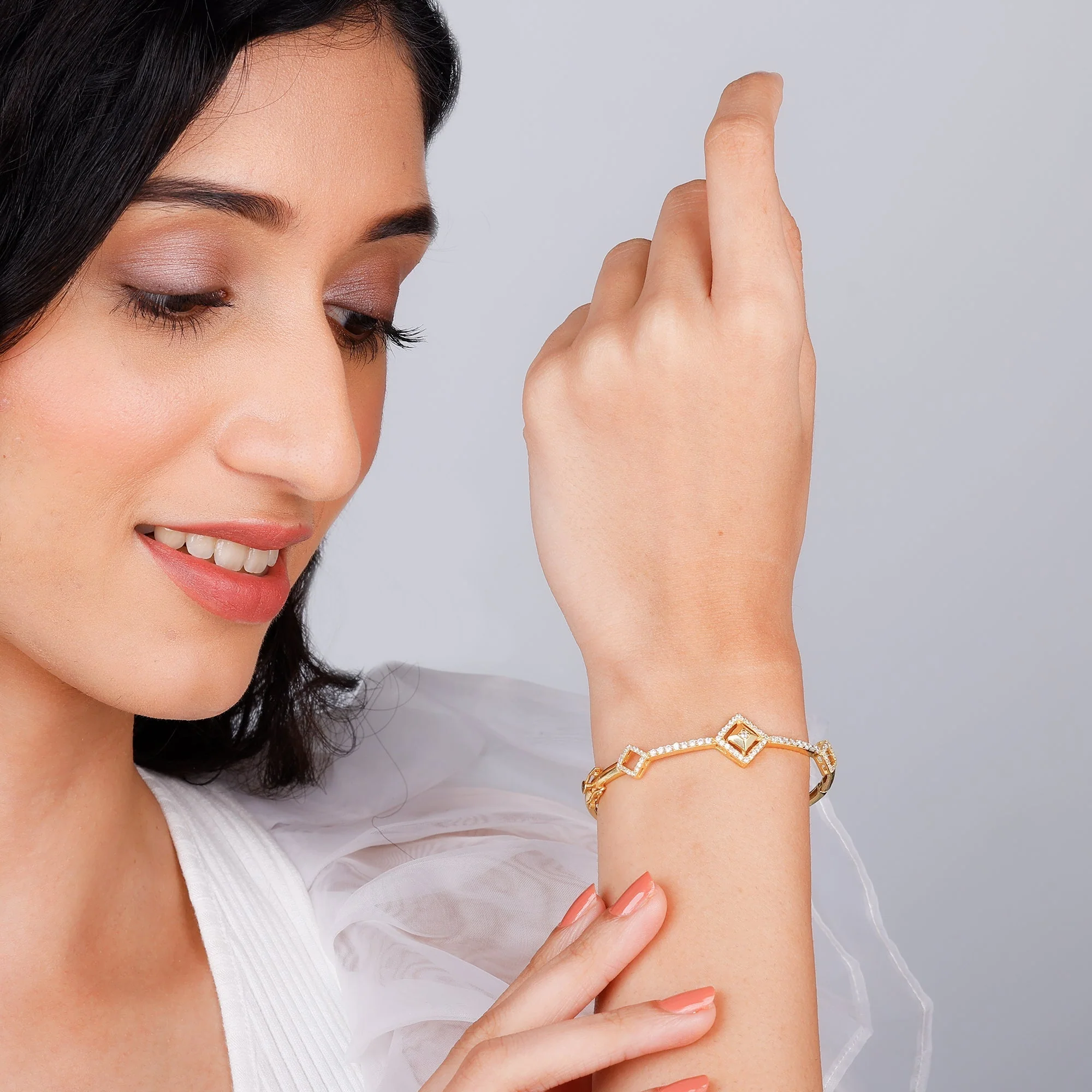 Golden Square Prism Signature Bracelet - Image 3