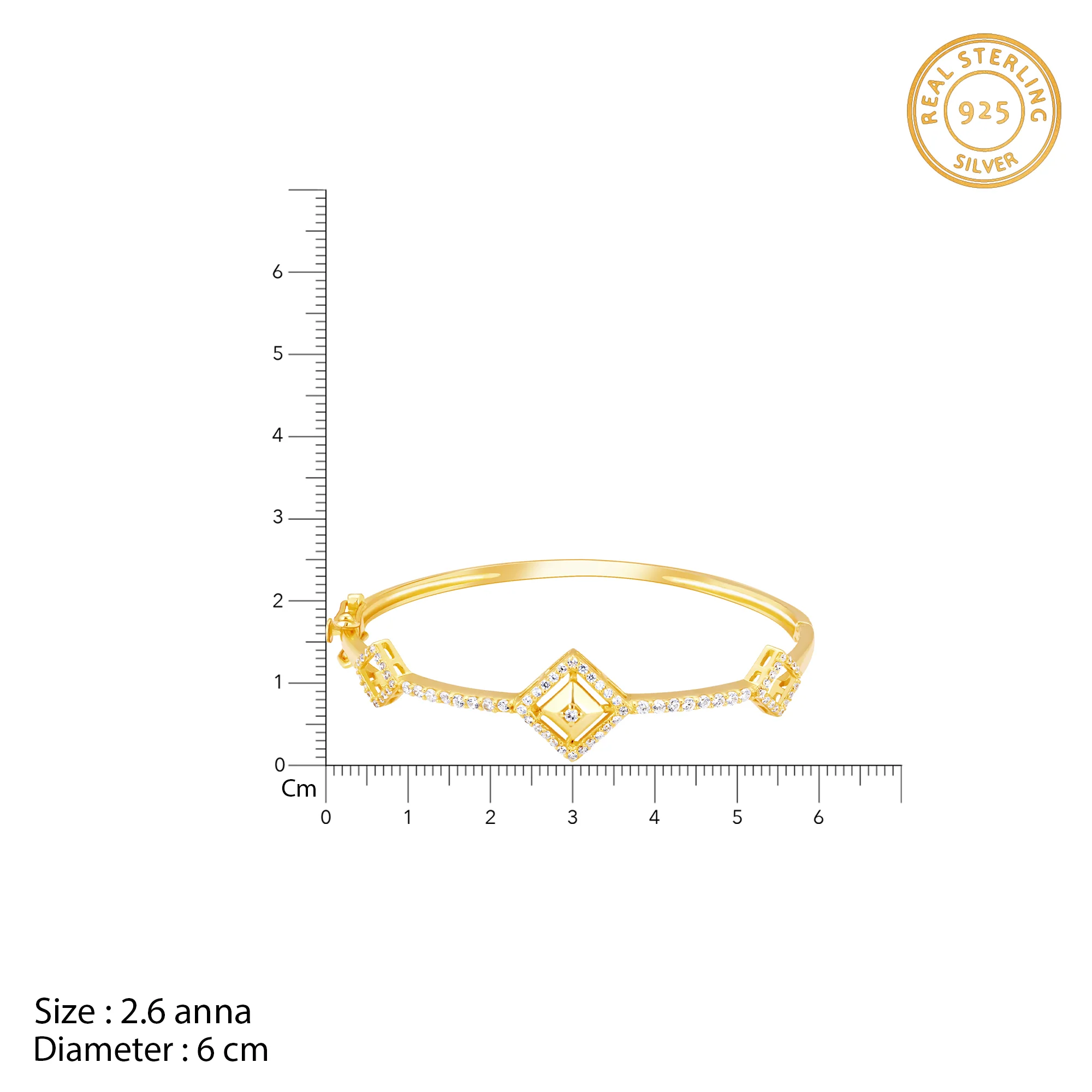 Golden Square Prism Signature Bracelet - Image 9