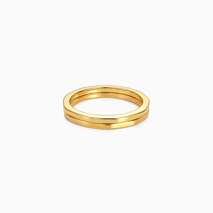 Golden Stack Rings (Size 12)