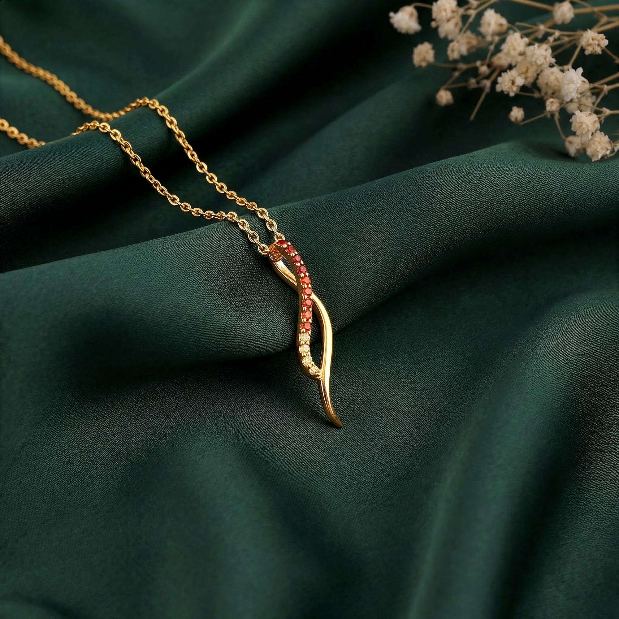 Golden Tanirika Pendant With Link Chain - Image 2