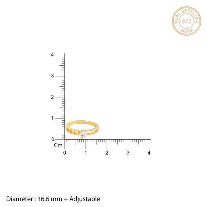 Golden Zircon Bliss Ring - Image 3