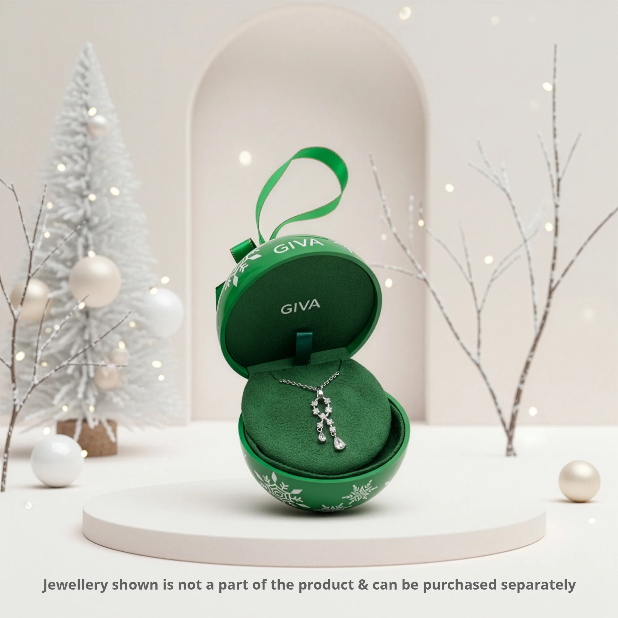 Green Bauble Gift Box for Pendant/Earrings (box only)
