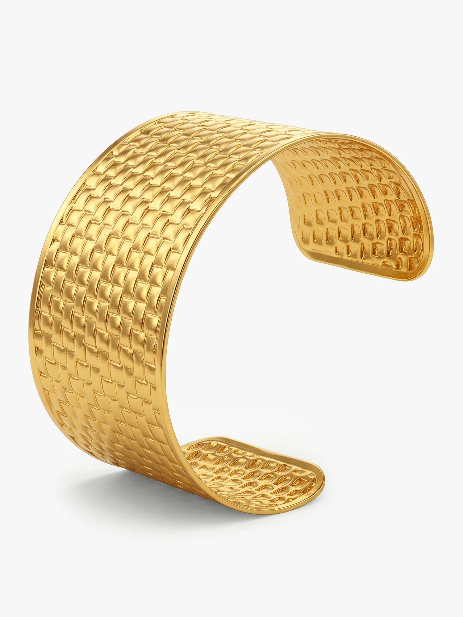 Grid Game Gold Plated Cuff Bracelet - Image 4
