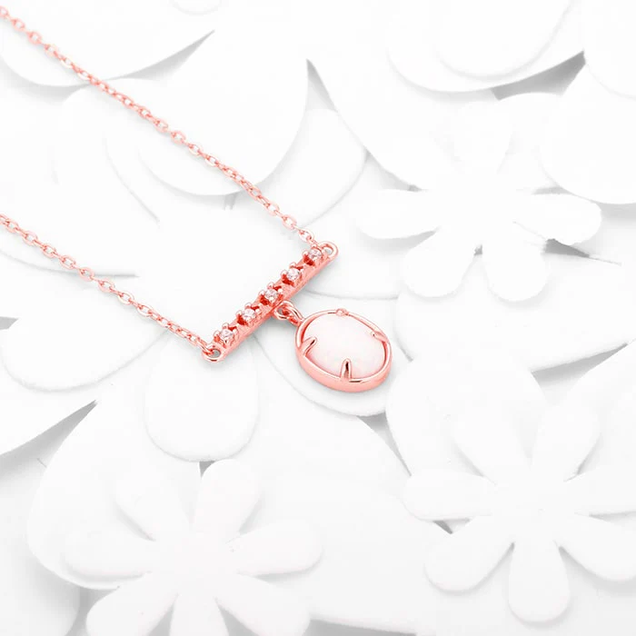 Rose Gold Moonstone Glory Necklace - Image 2