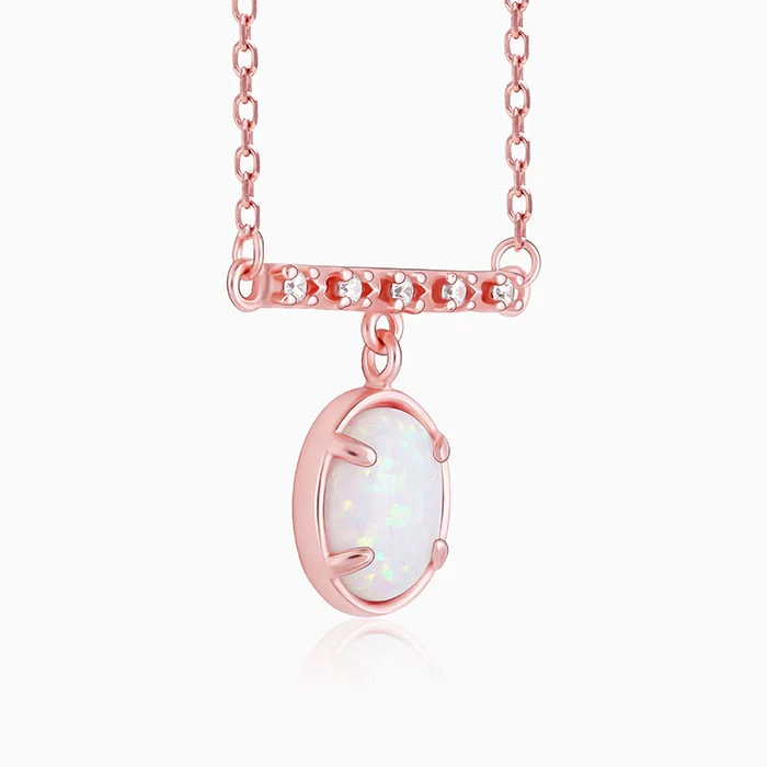Rose Gold Moonstone Glory Necklace - Image 4