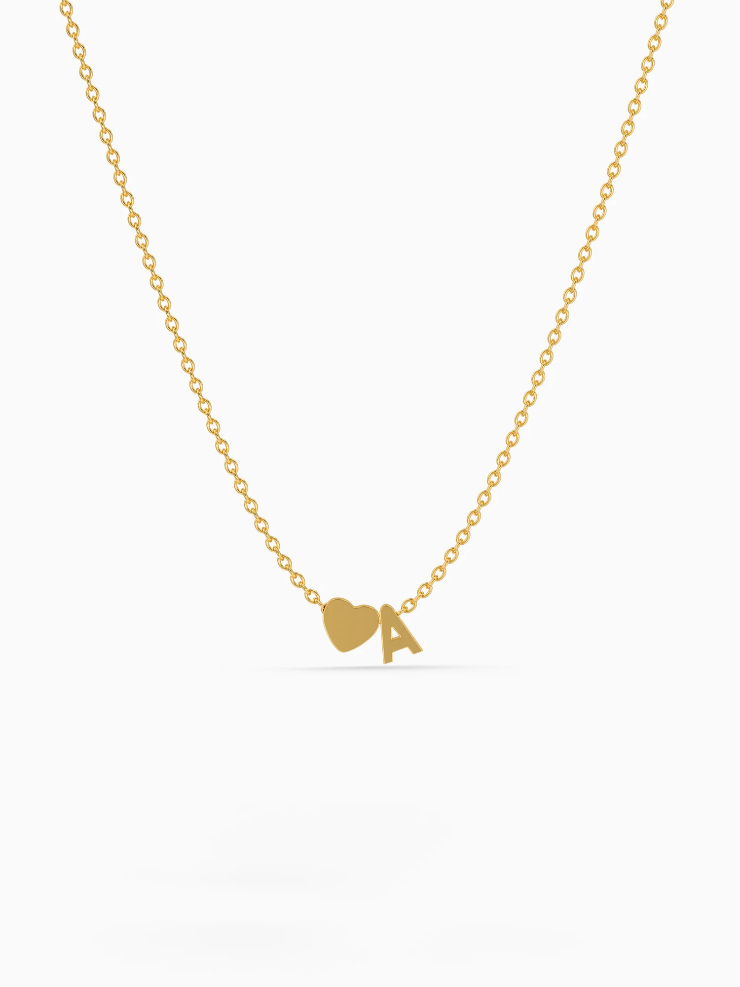 Heart Snap Detail Gold Plated Necklace