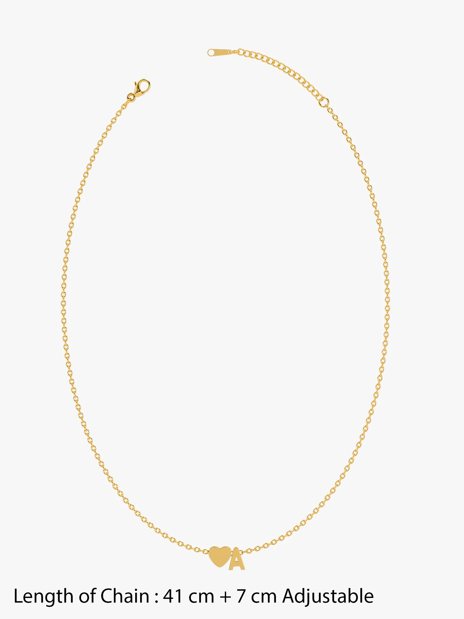 Heart Snap Detail Gold Plated Necklace - Image 7