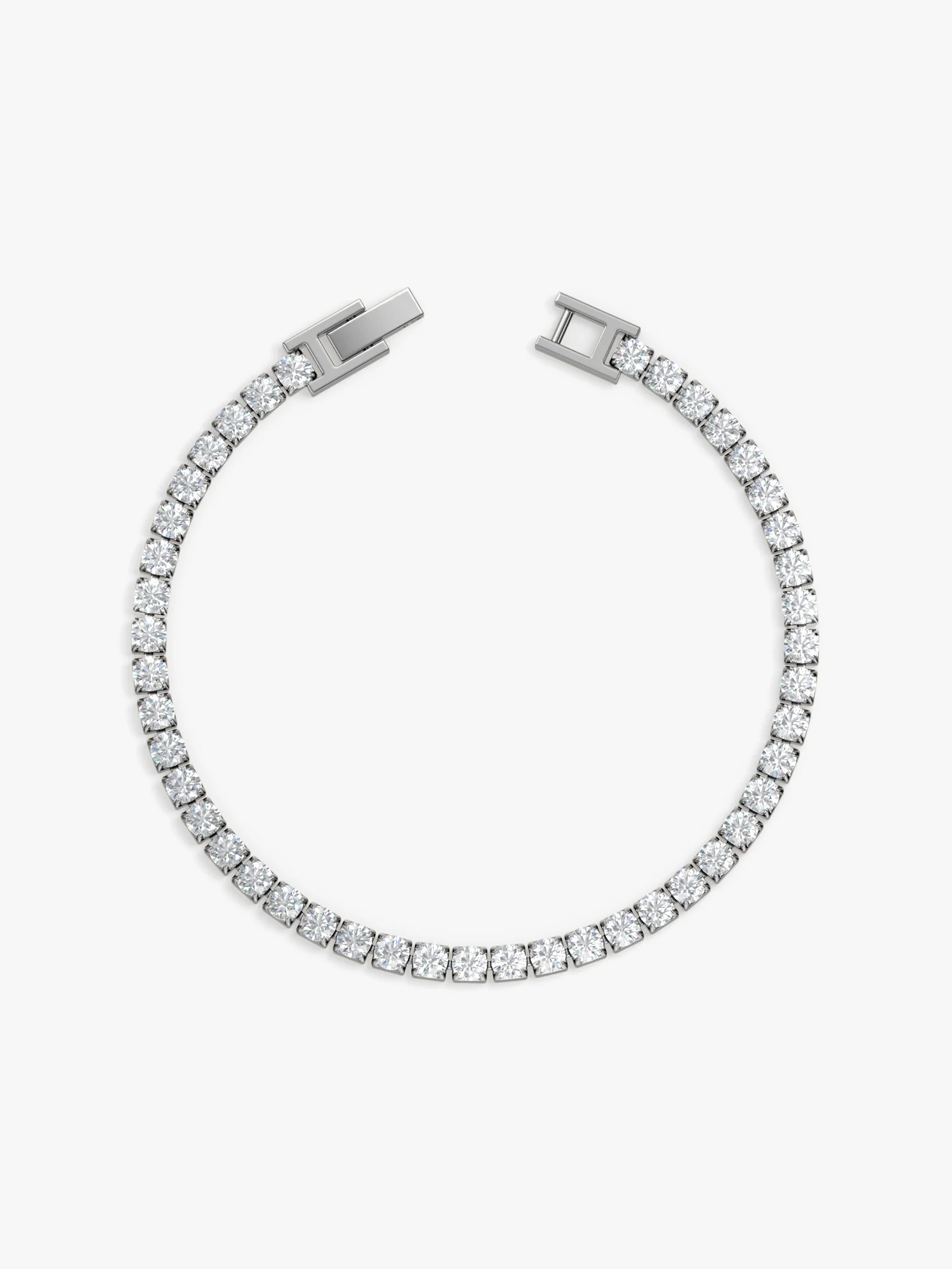Ice Line Tennis Rhodium Plated Bracelet
