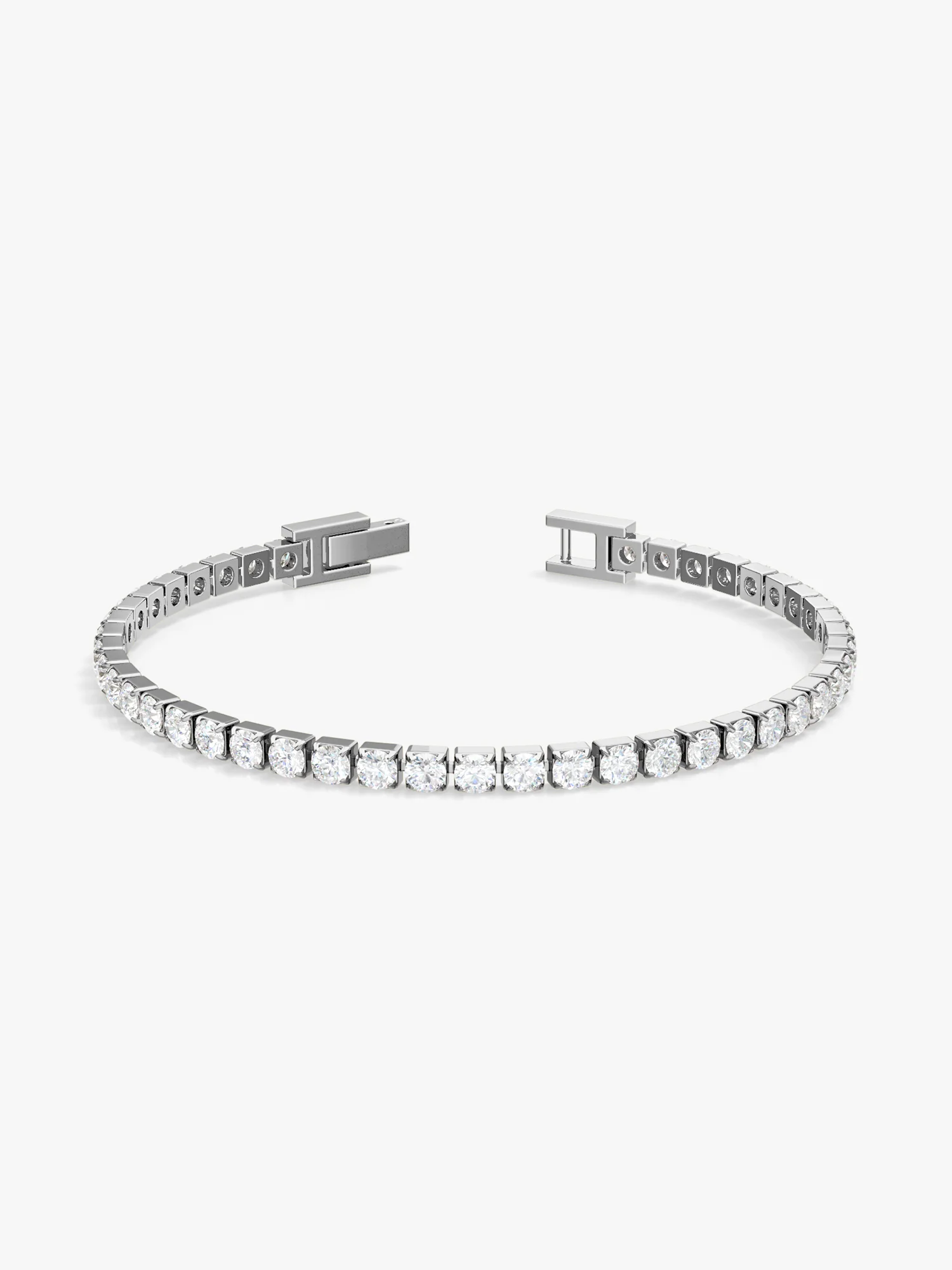 Ice Line Tennis Rhodium Plated Bracelet - Image 4