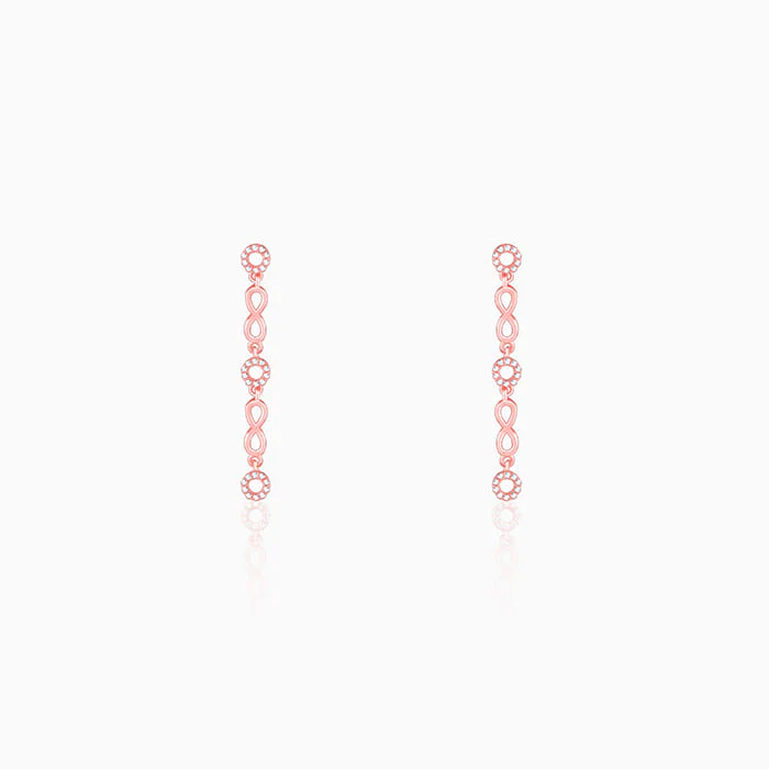 Rose Gold Infinite Connections Earrings - Image 2