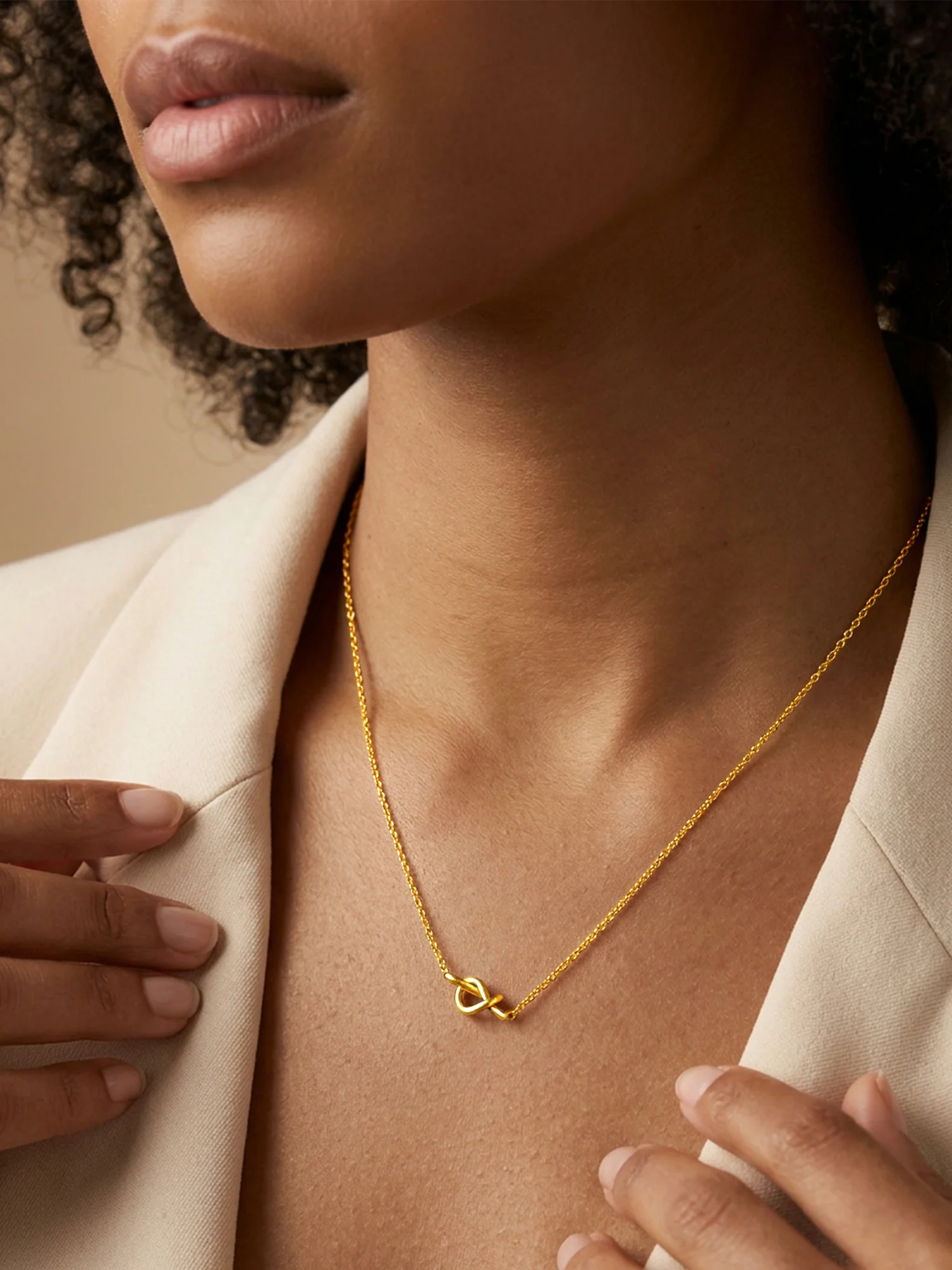 Knot Your Basic Gold Plated Necklace - Image 3