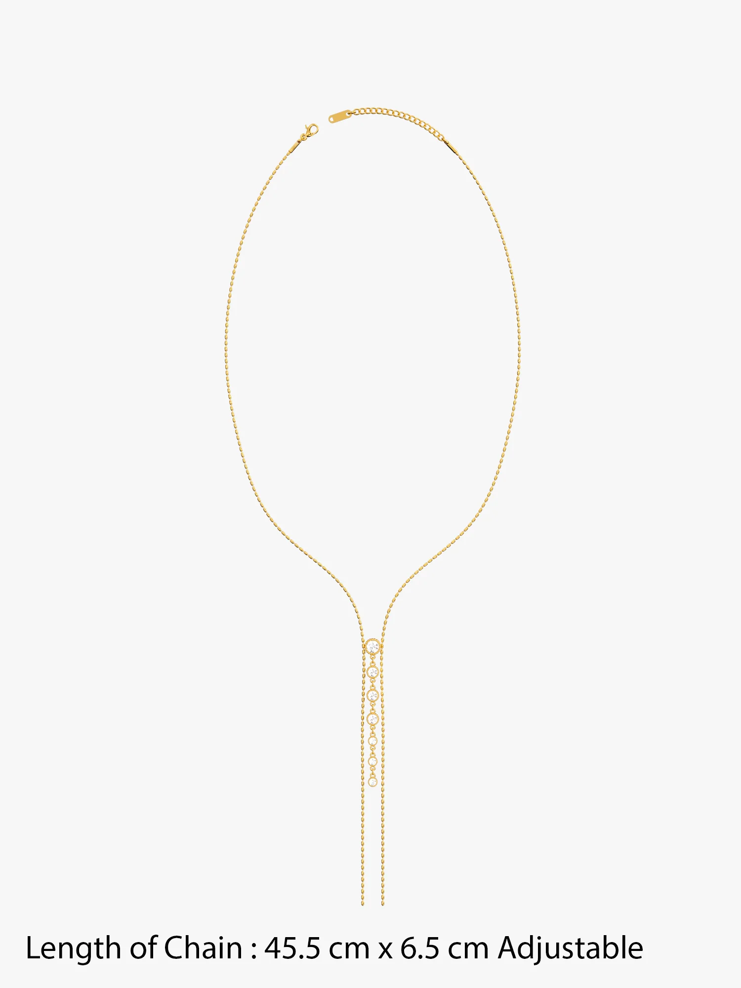 Linear Drop Gold Plated Necklace - Image 4