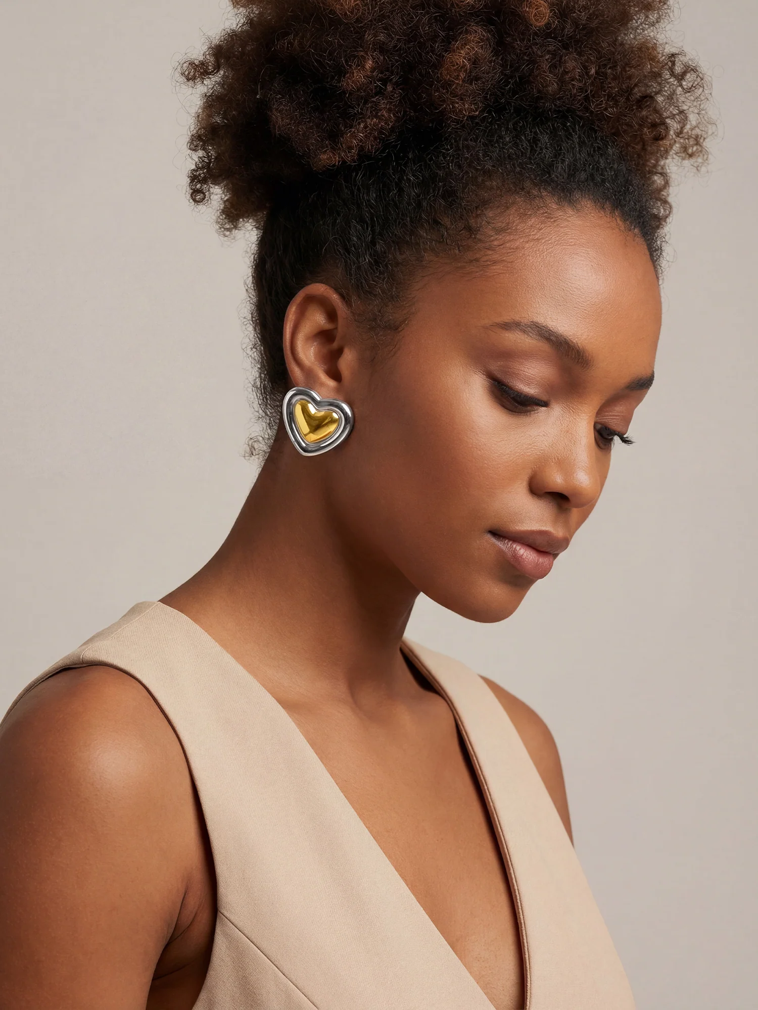 Love Bomb Dual Tone Studs - Image 3