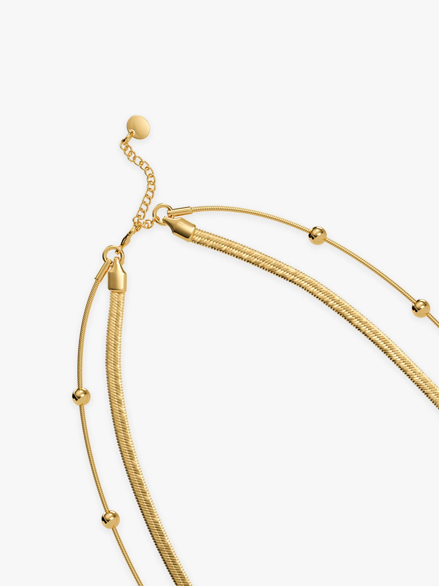 Main Character Gold Plated Layered Necklace - Image 4