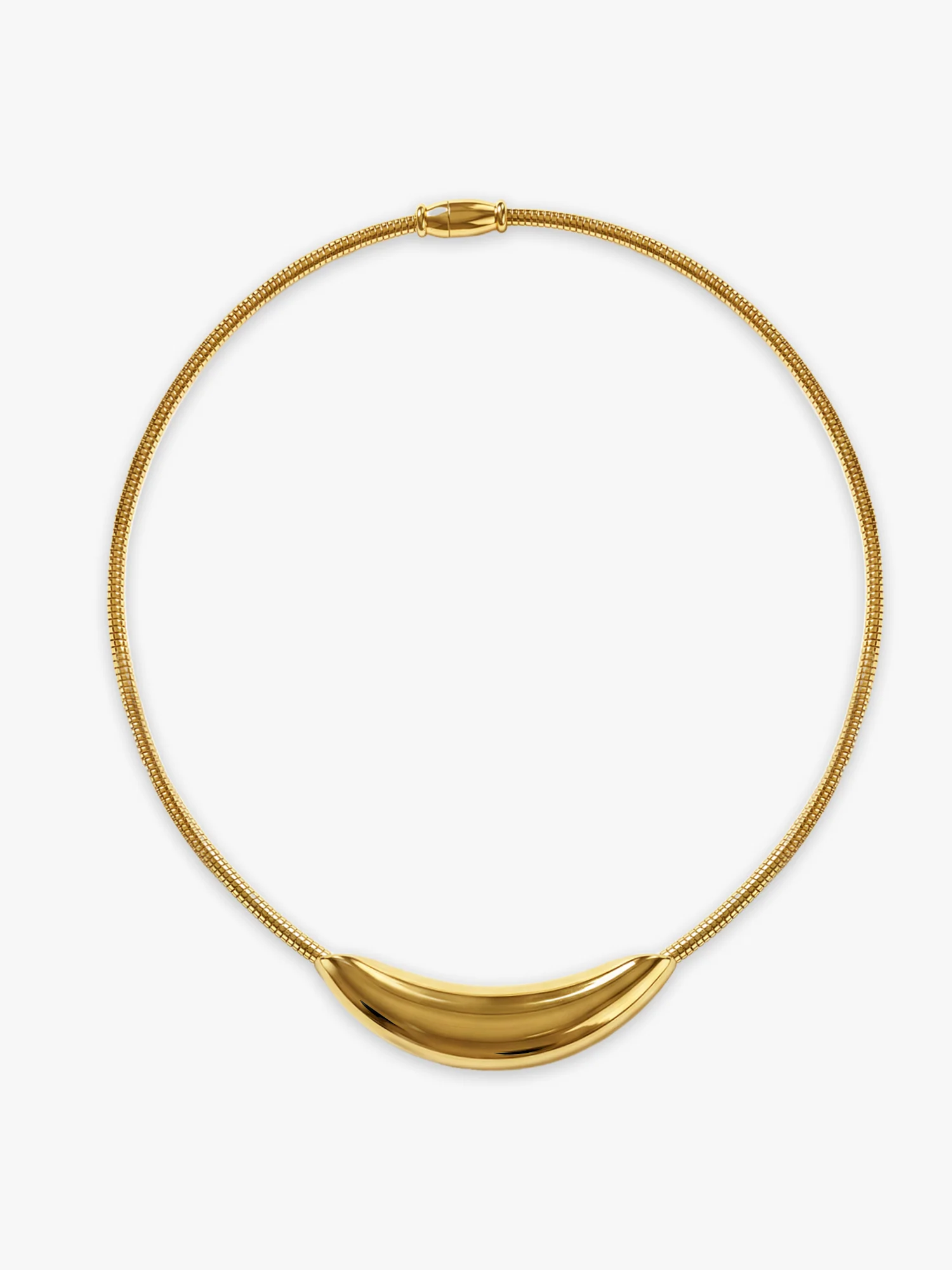 Main Character Loop Gold Plated Collar Necklace - Image 3