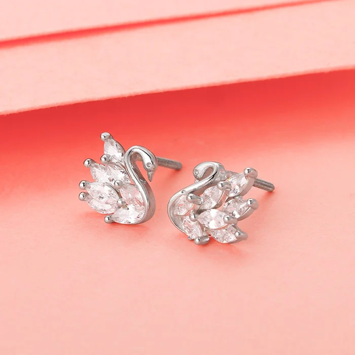 Manali's Shining Swan Studs - Image 2