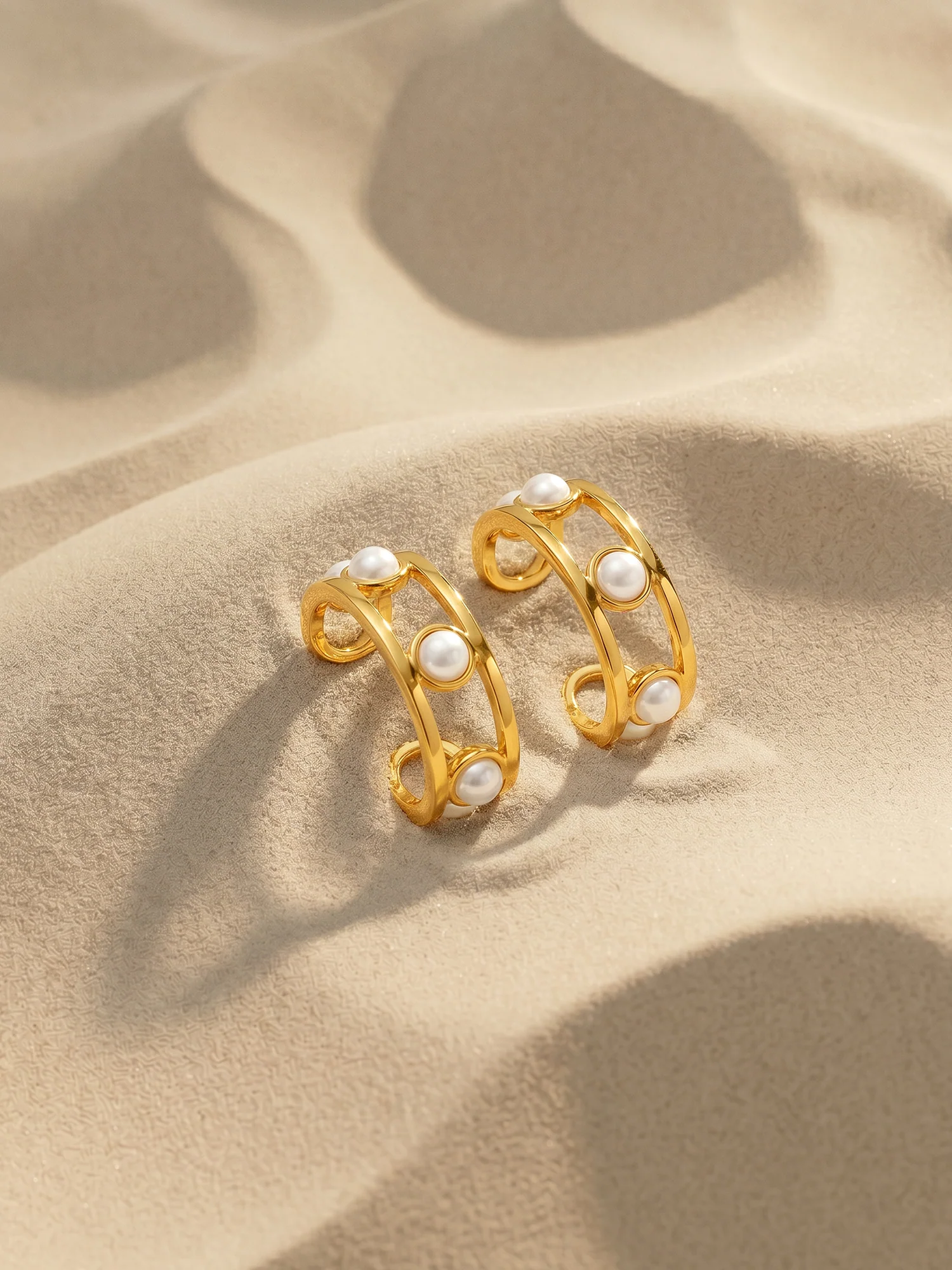 Micro Lock Gold Plated Ear Cuffs - Image 2