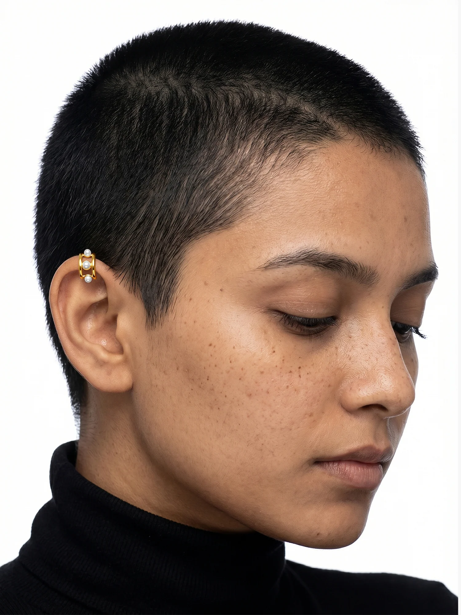 Micro Lock Gold Plated Ear Cuffs - Image 3