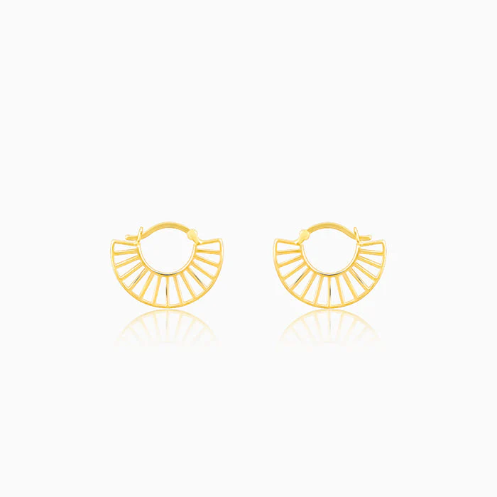 Golden Tracks Hoop Earrings
