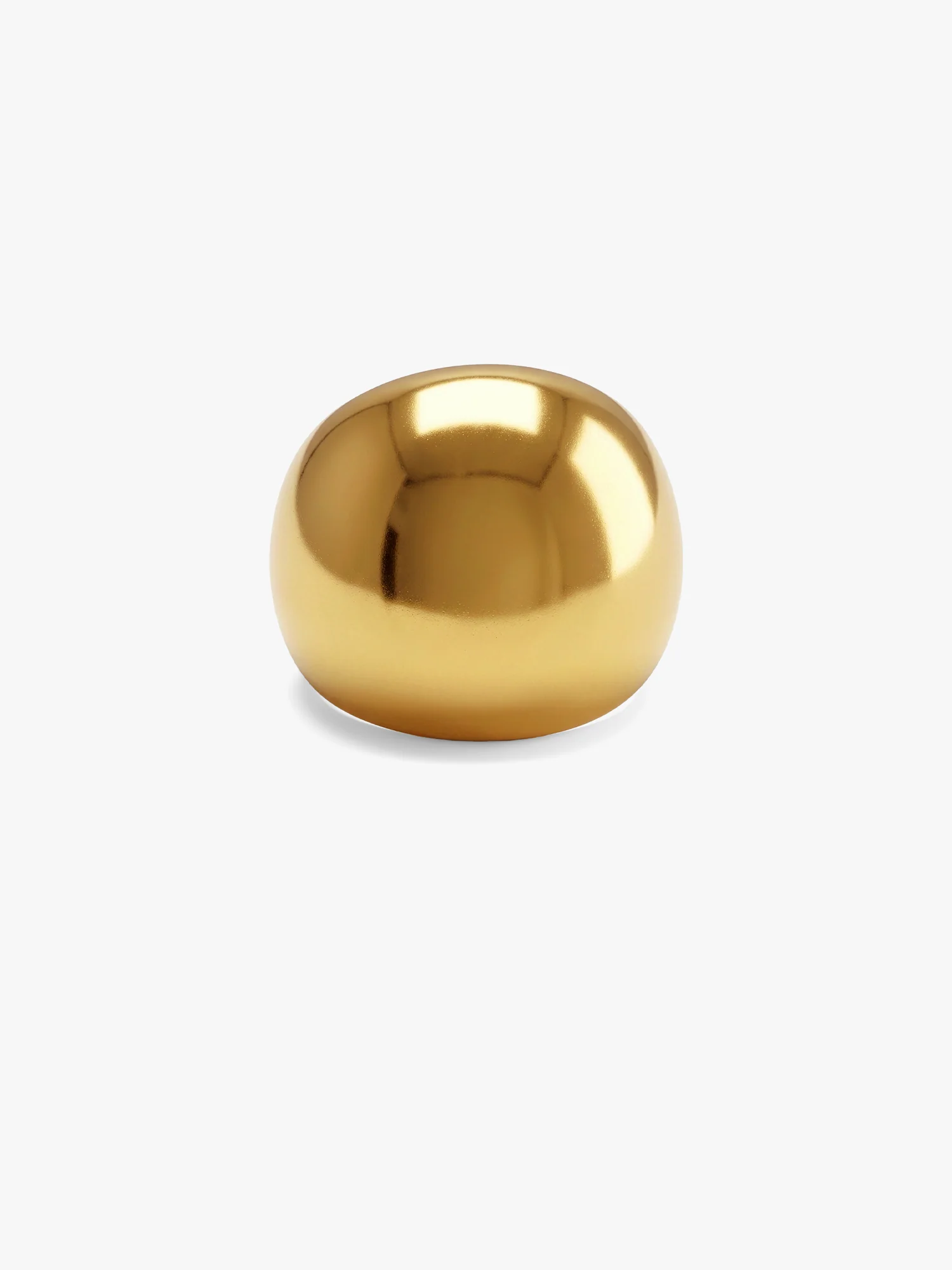 Molten Blob Bold Gold Plated Ring (Size 14)