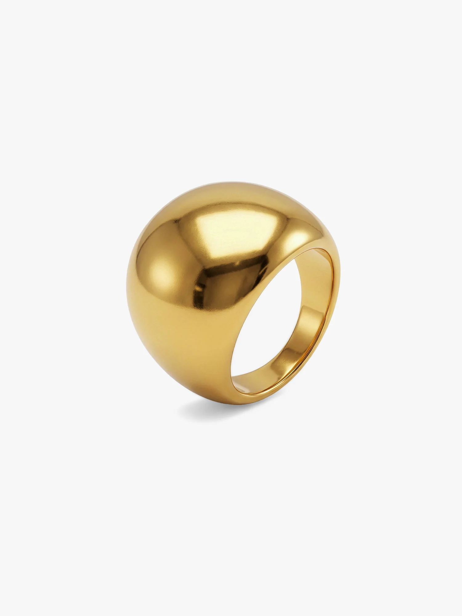 Molten Blob Bold Gold Plated Ring (Size 14) - Image 4