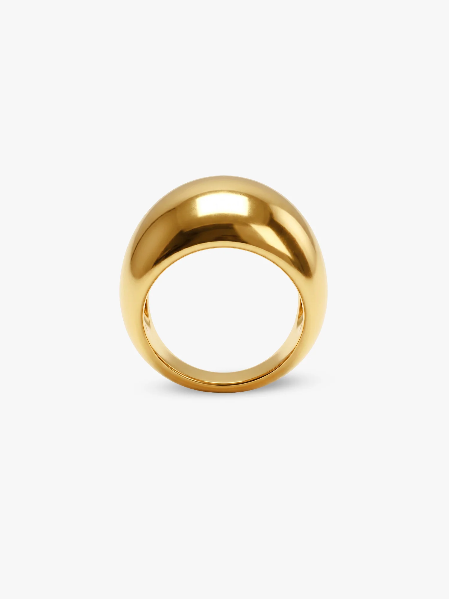 Molten Blob Bold Gold Plated Ring (Size 14) - Image 5